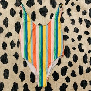 Zara striped one piece bathingsuit